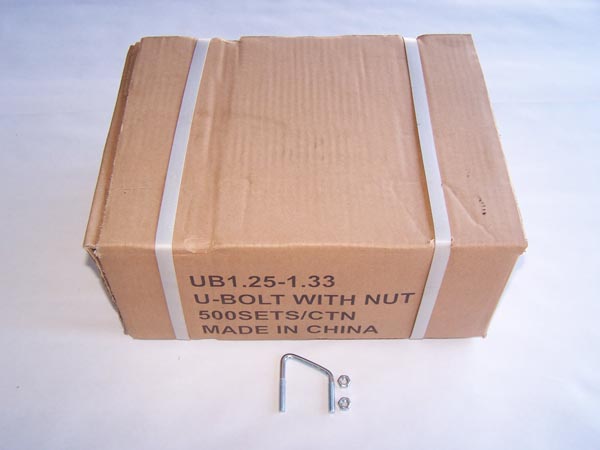  U-Bolt for 1.25-1.33 T-Post With Nuts, 500 Per Box