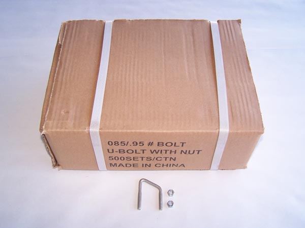  U-Bolt for .85-.95 T-Post With Nuts, 500 Per Box