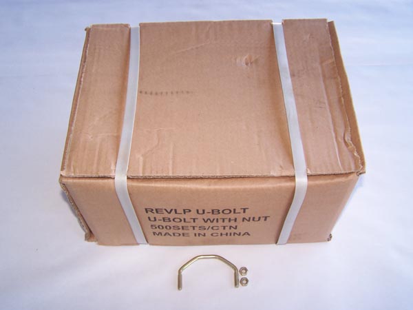  U-Bolt for Rolled Edge Line Post With Nuts, 500 Per Box