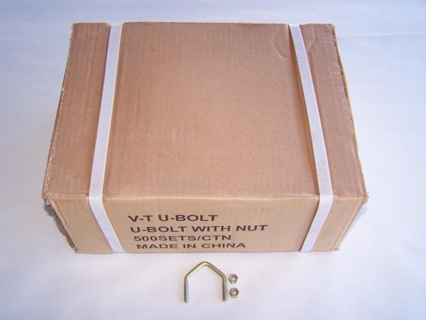  U-Bolt for Vertrell Stake & Miss-Installed T-Posts With Nuts, 500 Per Box