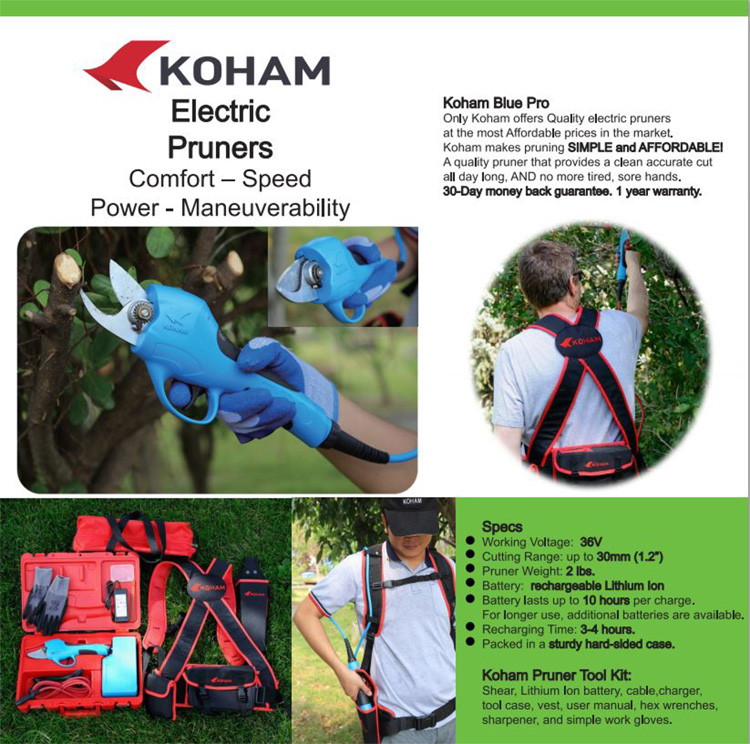 Koham Electronic Pruners Spec Sheet